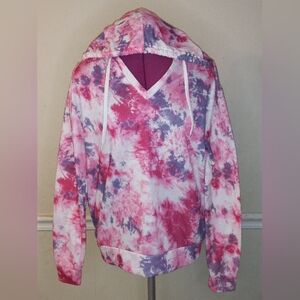 Women's Tie Dye Sport Hoodie with Side Pockets